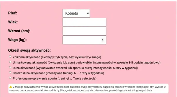 Kalkulator kalorii na redukcję: Jak obliczyć deficyt energetyczny